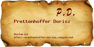 Prettenhoffer Dorisz névjegykártya